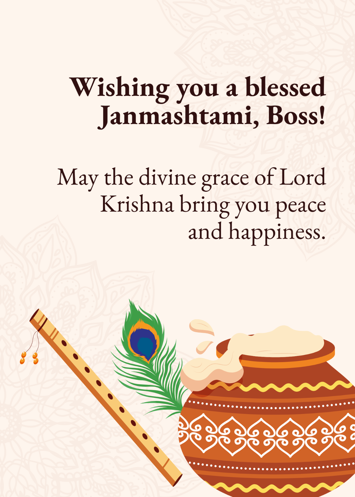 Happy Janmashtami Wishes to Boss