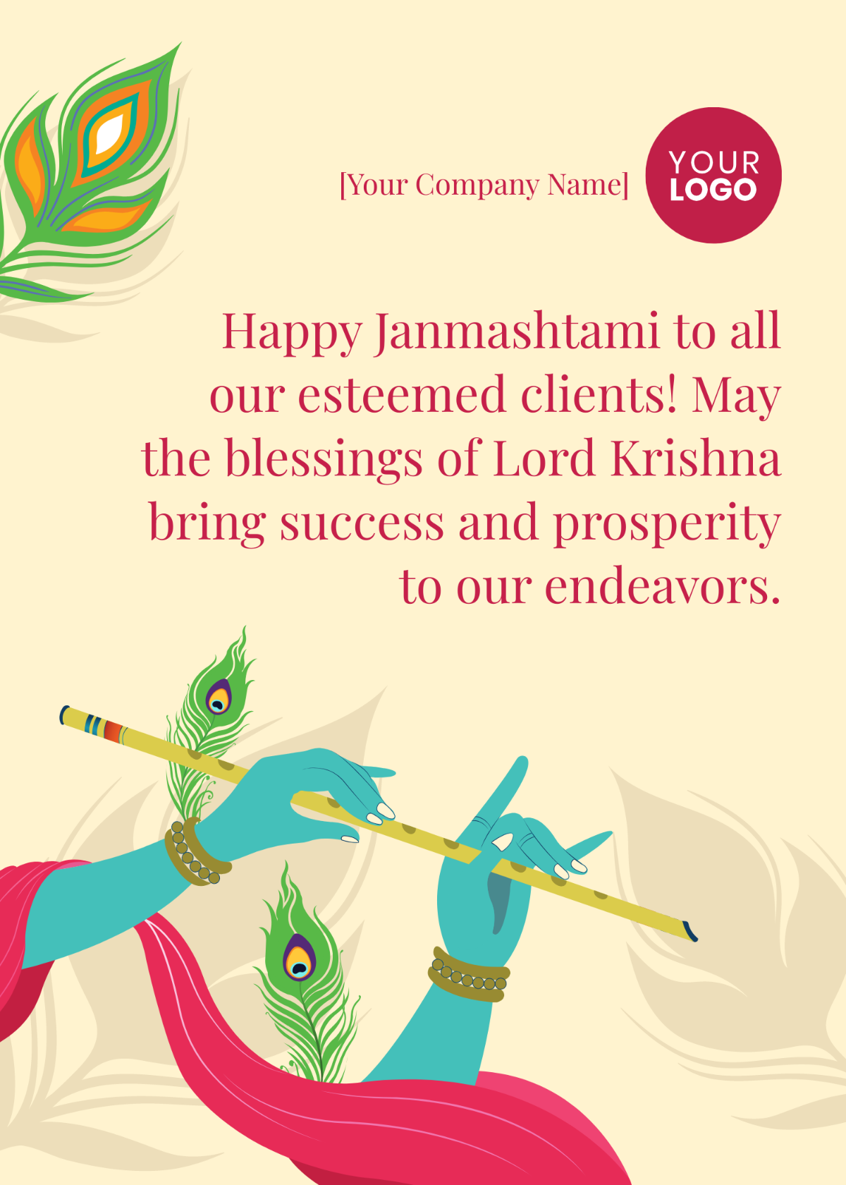 Janmashtami Wishes to Customers