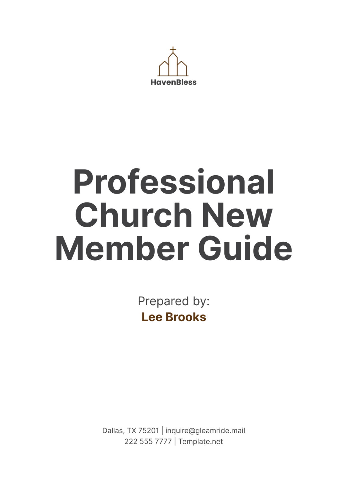 Professional Church New Member Guide Template - Edit Online & Download