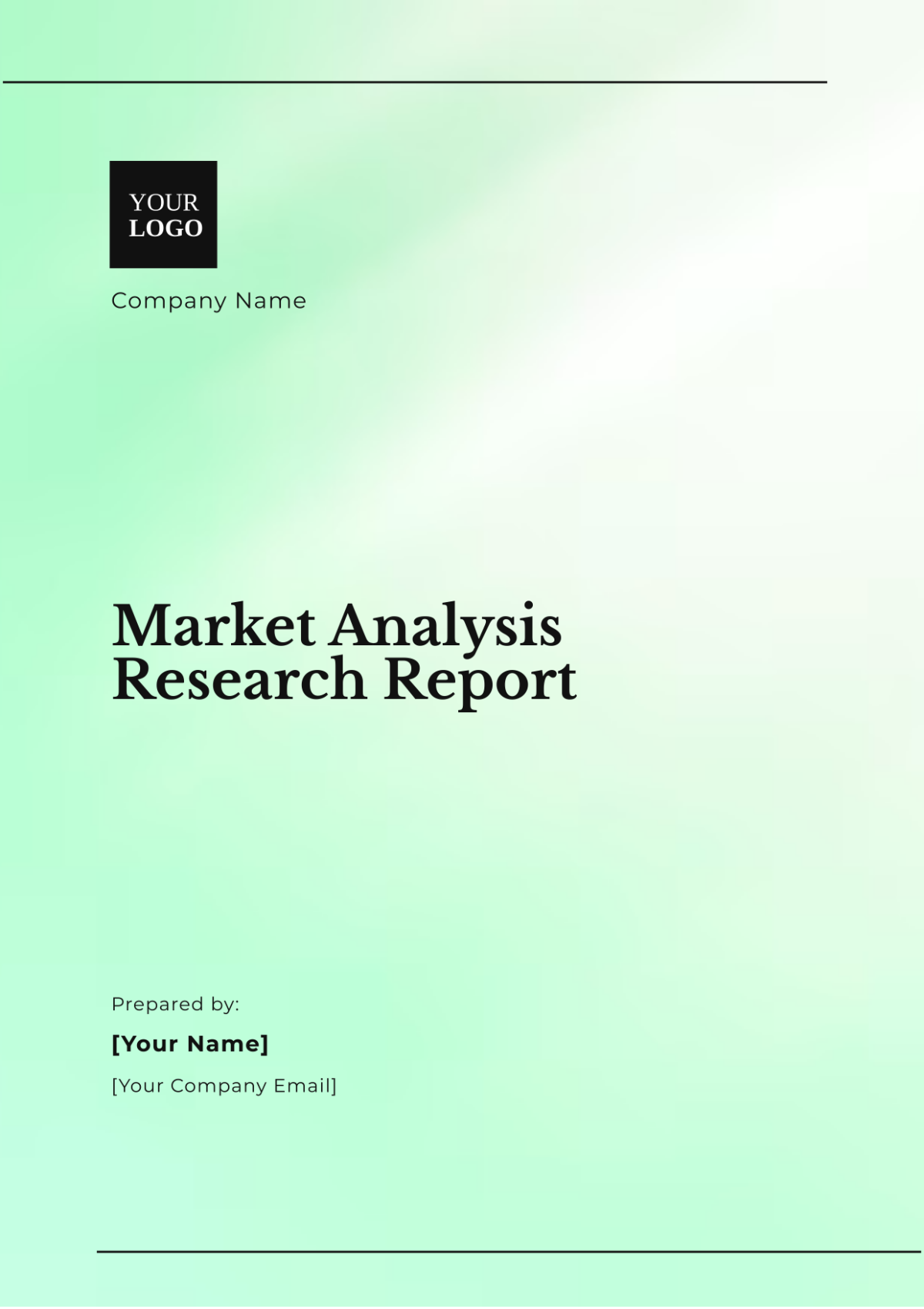 Market Analysis Research Report Template - Edit Online & Download