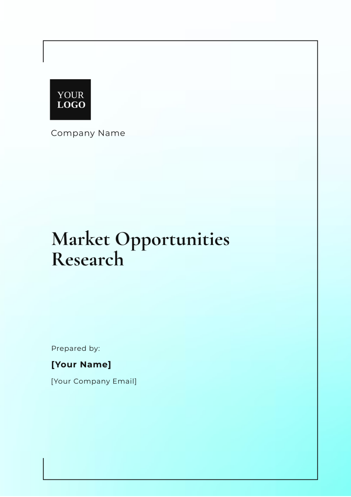 Market Opportunities Research Template - Edit Online & Download