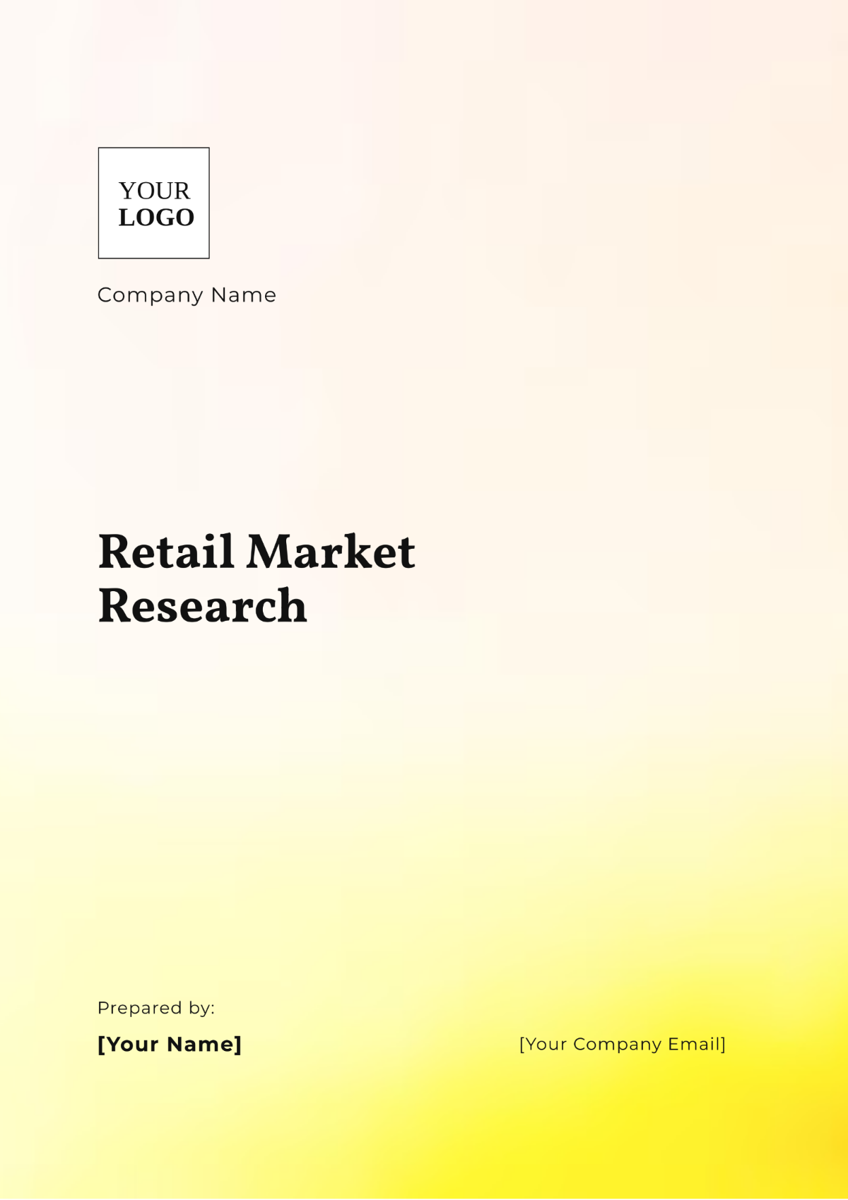 Retail Market Research Template