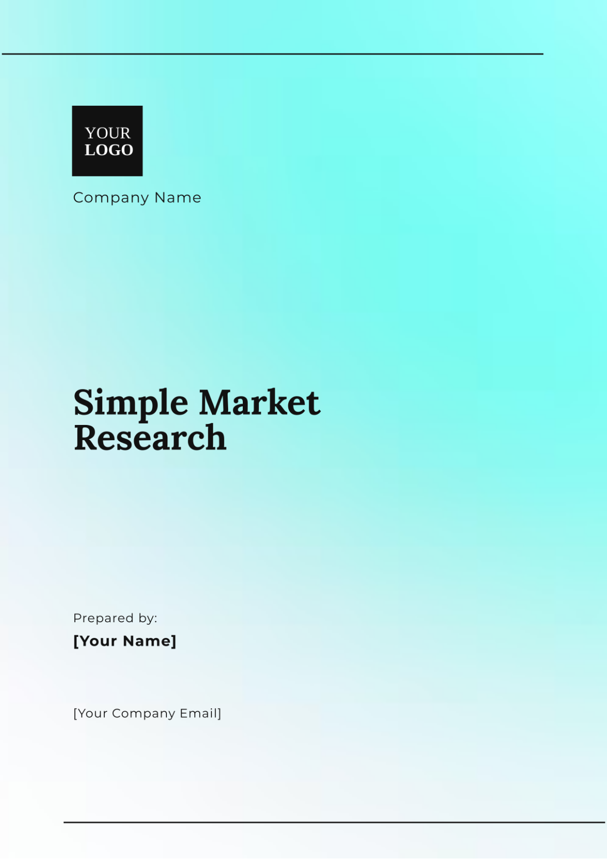 Simple Market Research Template - Edit Online & Download