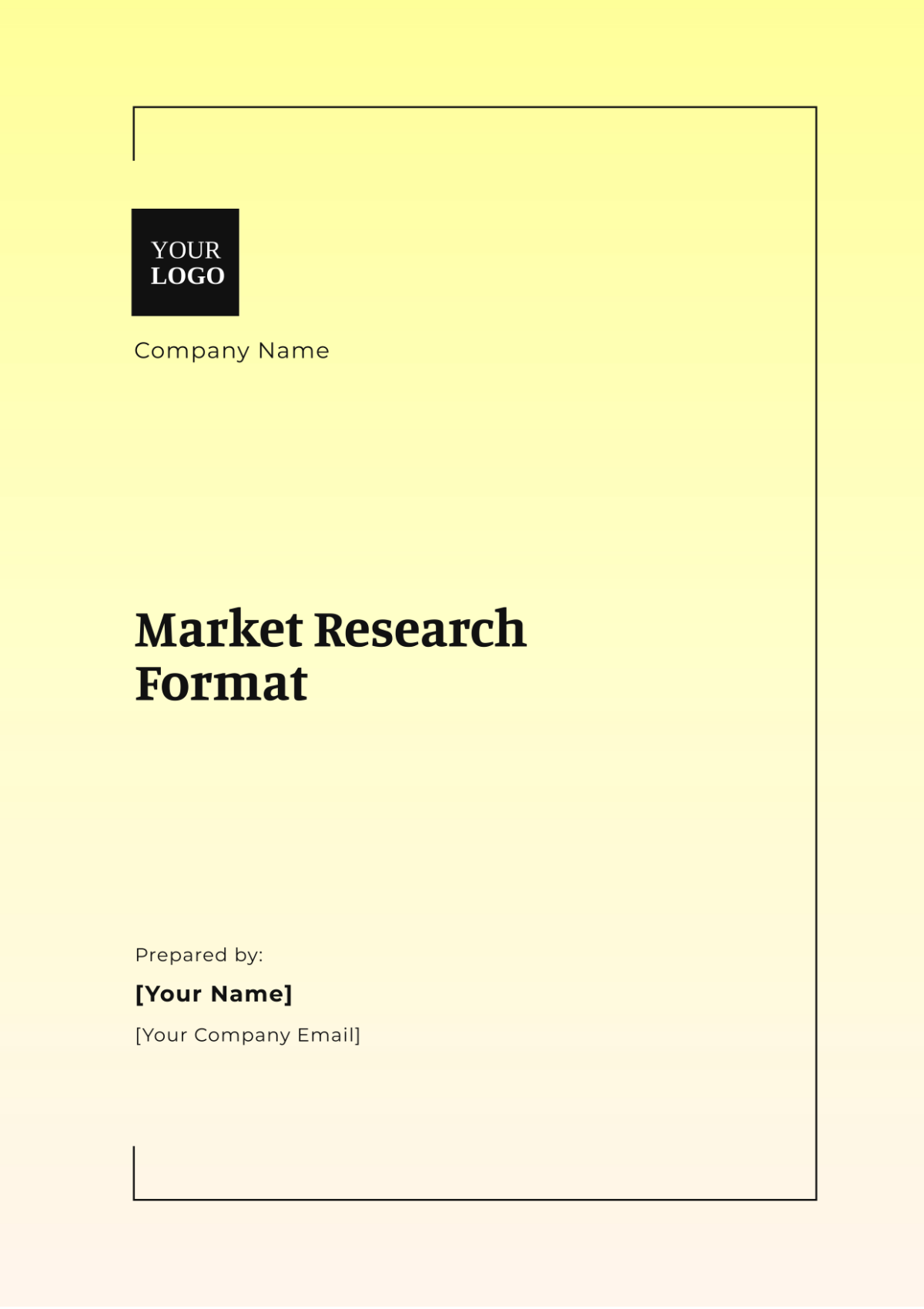 Market Research Format Template - Edit Online & Download