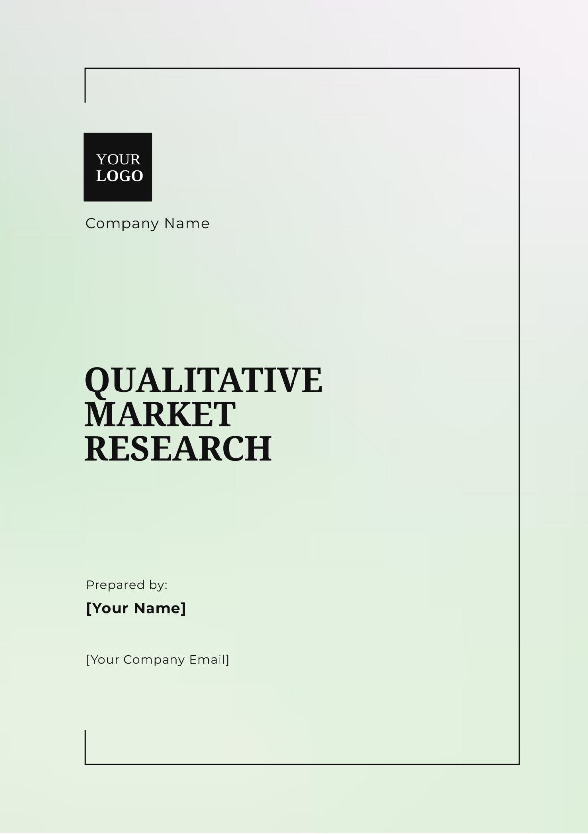 Qualitative Market Research Template - Edit Online & Download