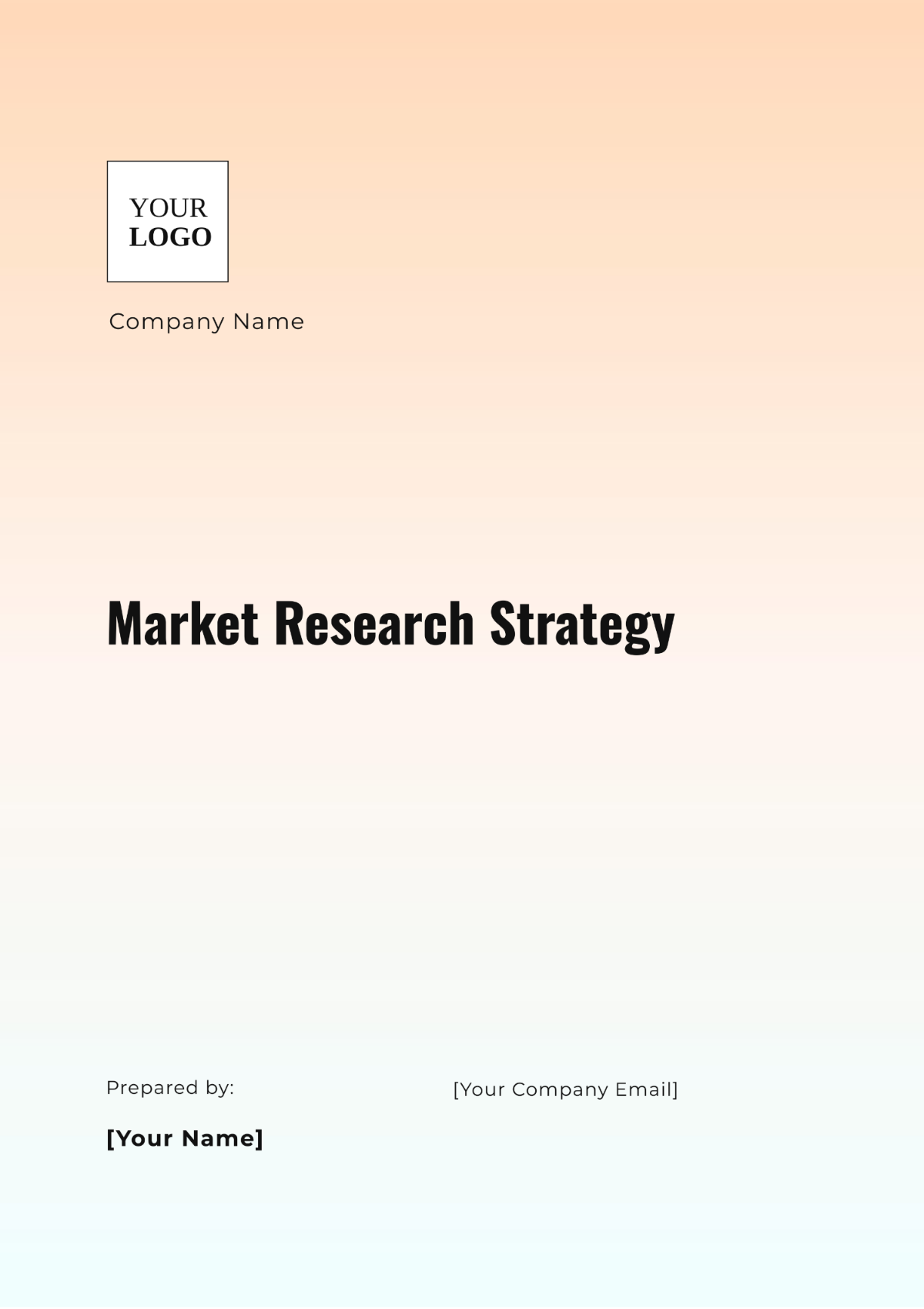 Market Research Strategy Template - Edit Online & Download