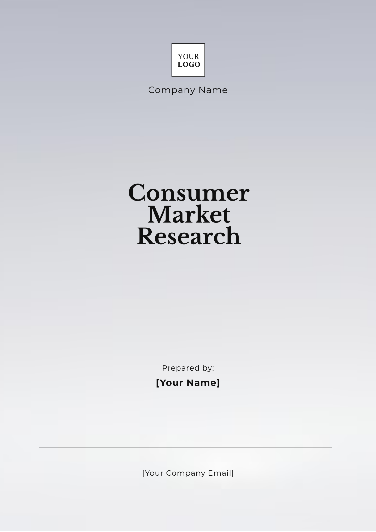 Consumer Market Research Template