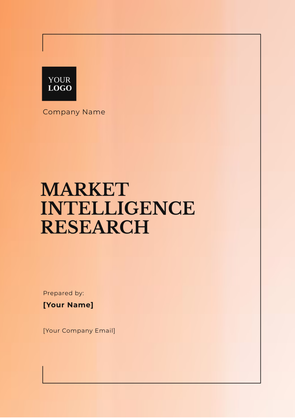 Market Intelligence Research Template