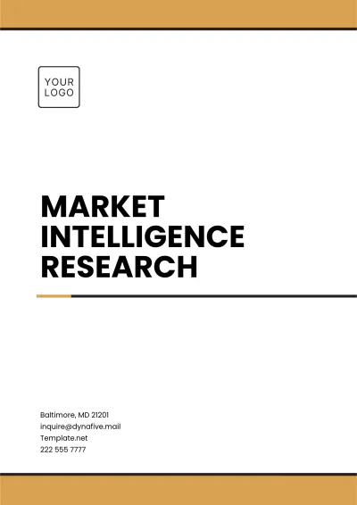 Free Market Intelligence Research Template to Edit Online