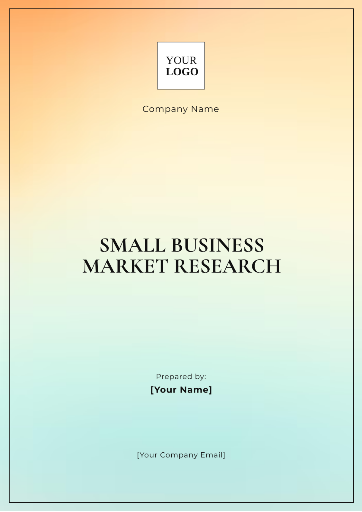 Small Business Market Research Template - Edit Online & Download