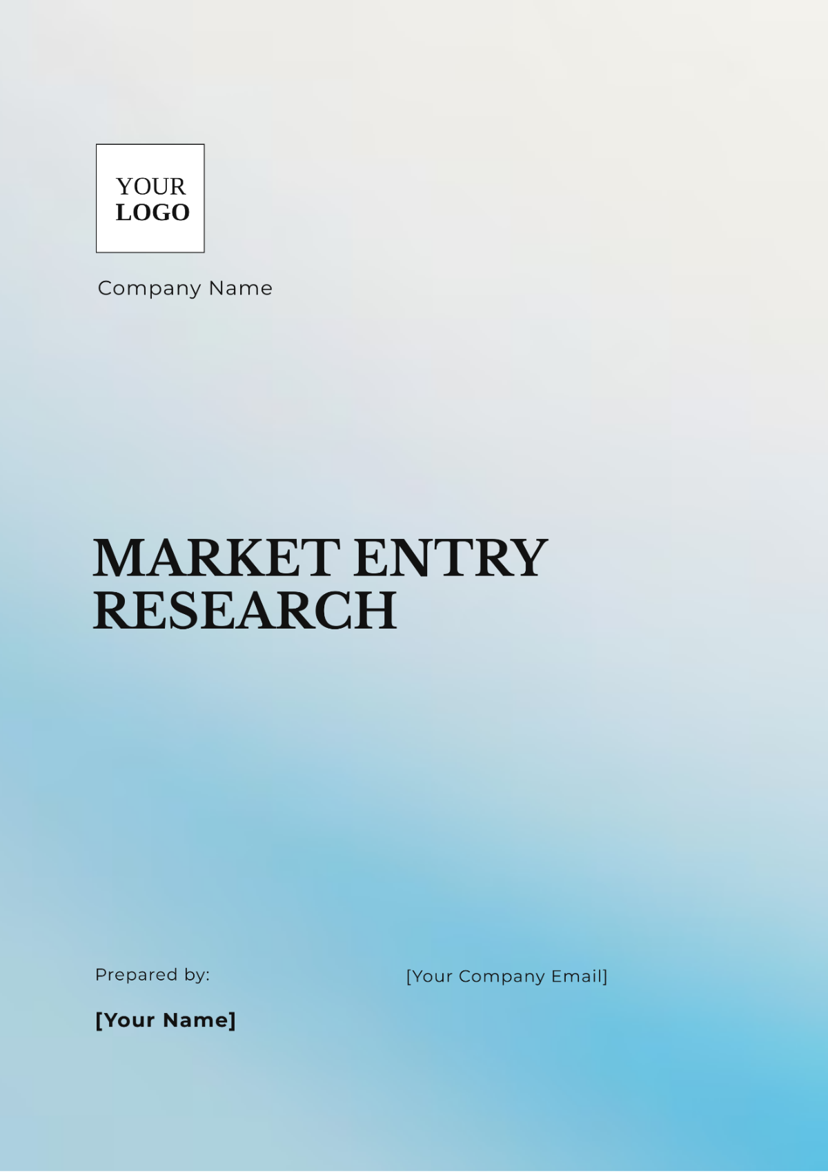 Market Entry Research Template