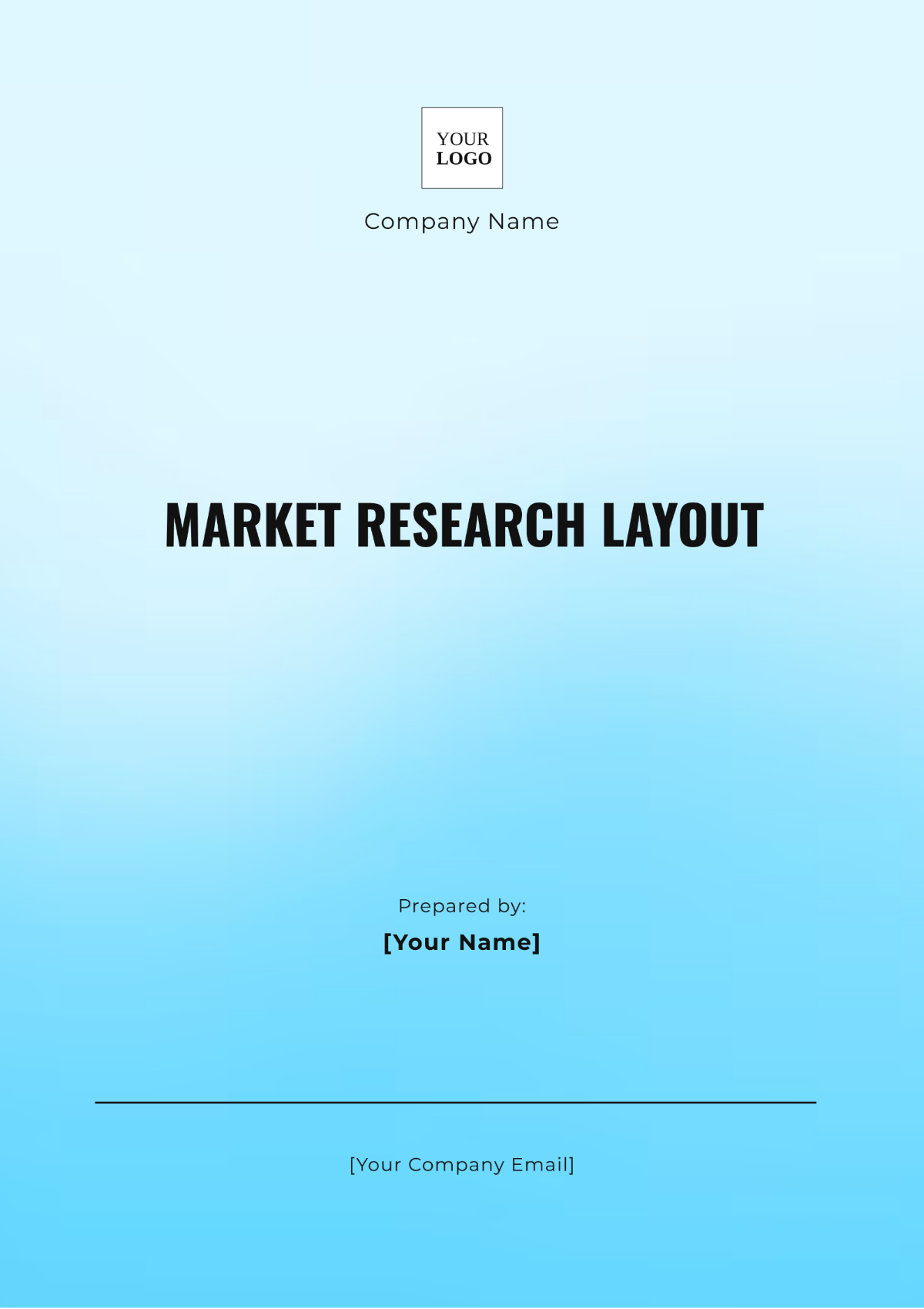 Market Research Layout Template