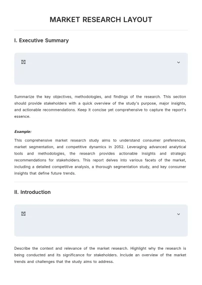 Free Market Research Layout Template to Edit Online