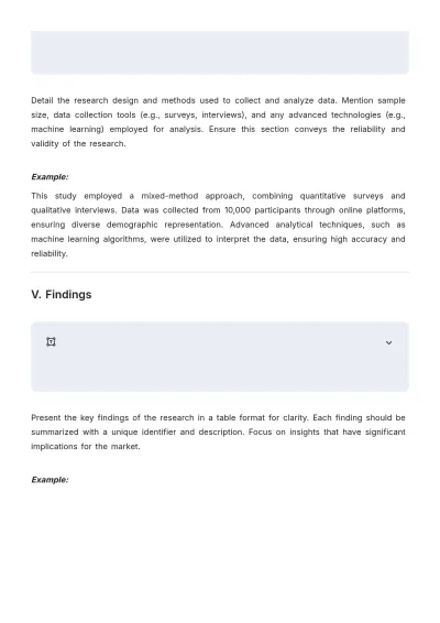 Free Market Research Layout Template to Edit Online