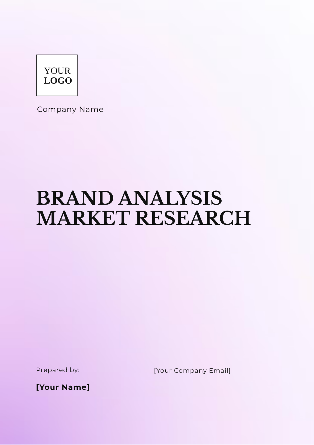 Brand Analysis Market Research Template