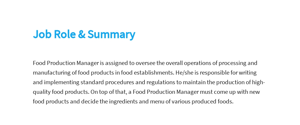 Free Food Production Manager Job Description Template 2.jpe