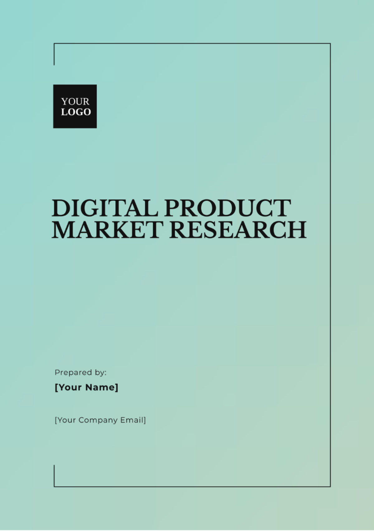 Digital Product Market Research Template - Edit Online & Download