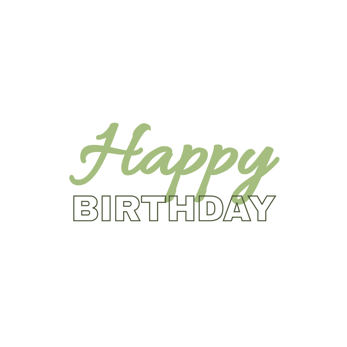 Cursive Happy Birthday Text - Edit Online | Template.net