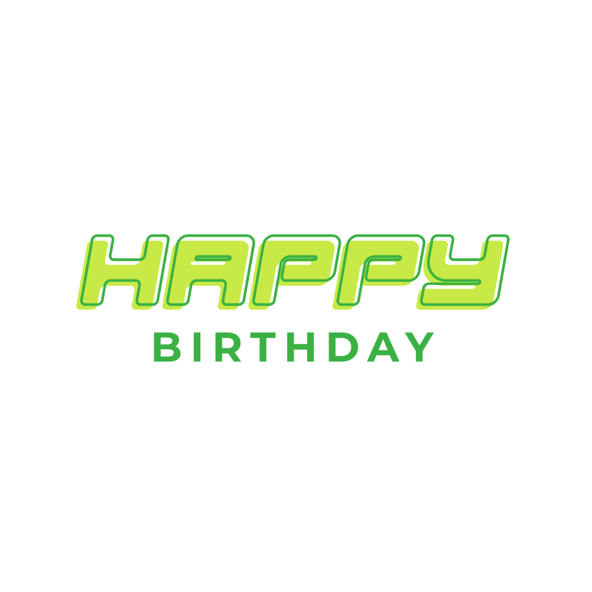 Modern Happy Birthday Text - Edit Online | Template.net