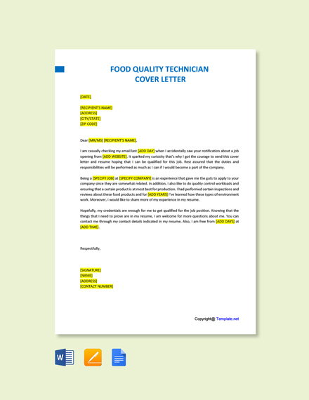 Free Fast Food Shift Manager Cover Letter Template - Google Docs, Word ...