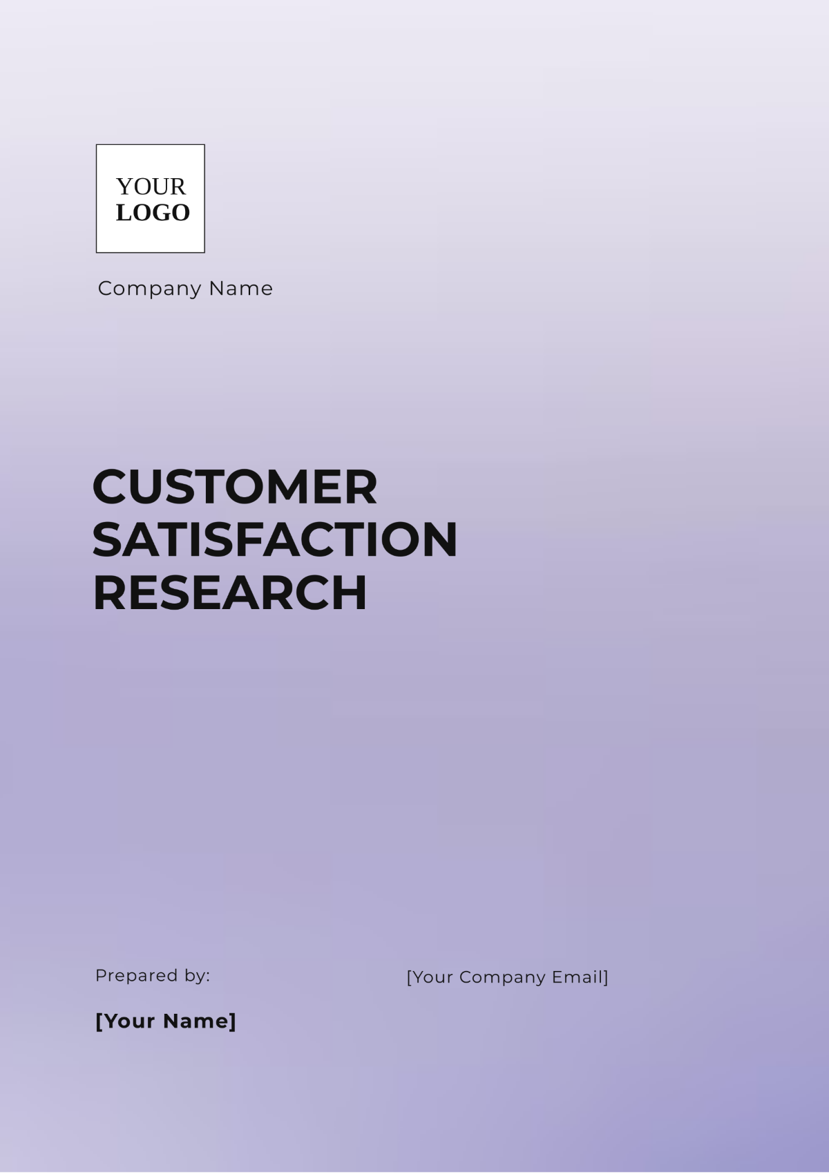 Customer Satisfaction Research Template - Edit Online & Download