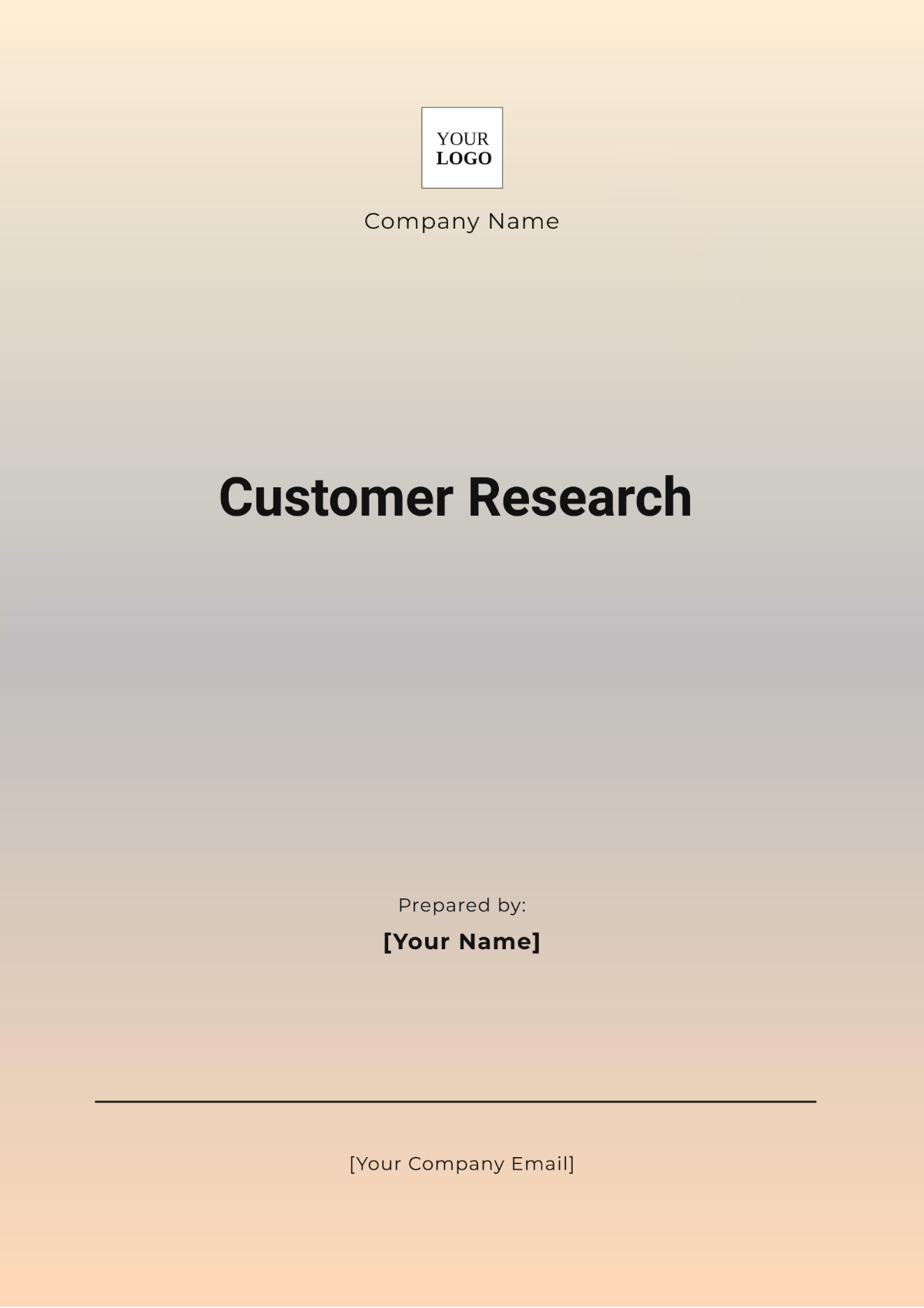 Customer Research Template