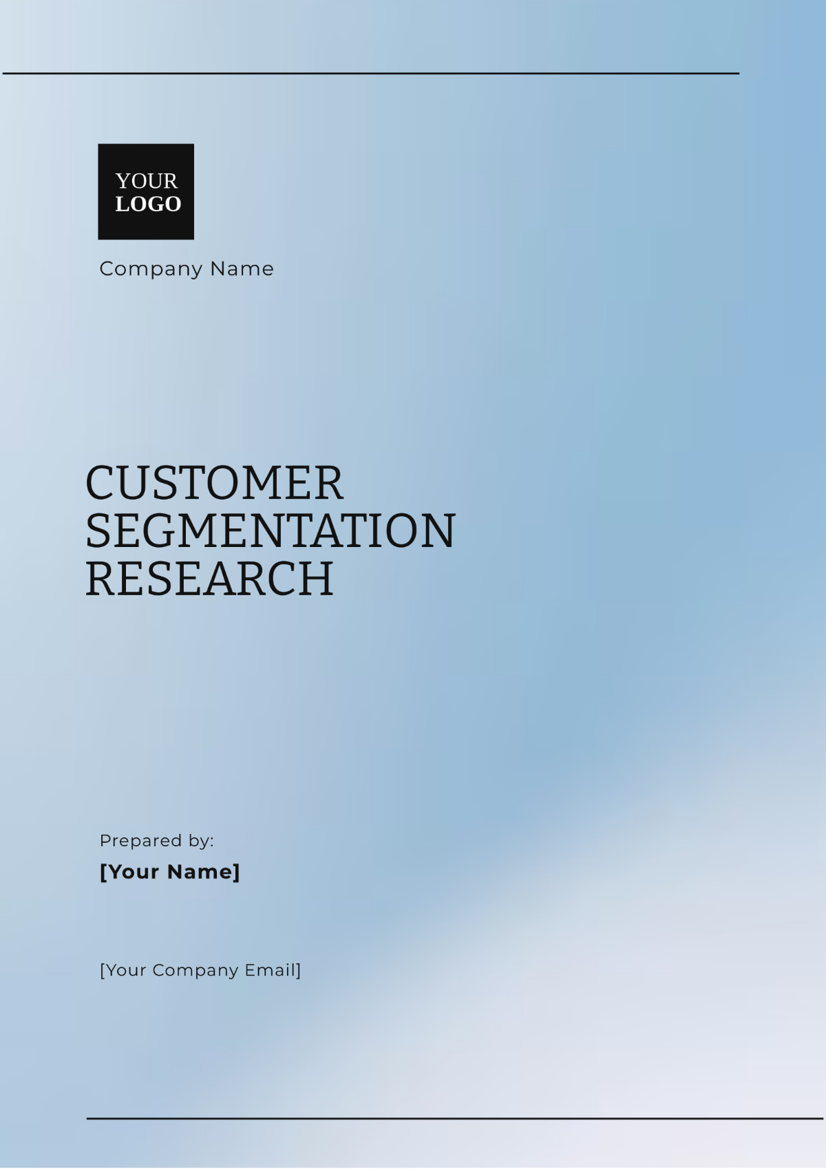 Customer Segmentation Research Template - Edit Online & Download