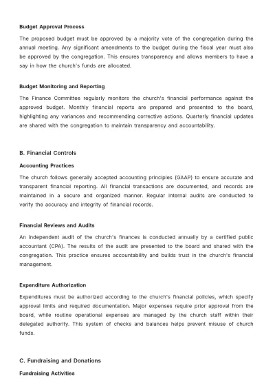 Free Professional Church Governance Bylaw Template to Edit Online
