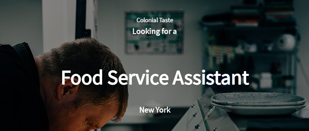 Free Food Service Assistant Job Ad/Description Template.jpe