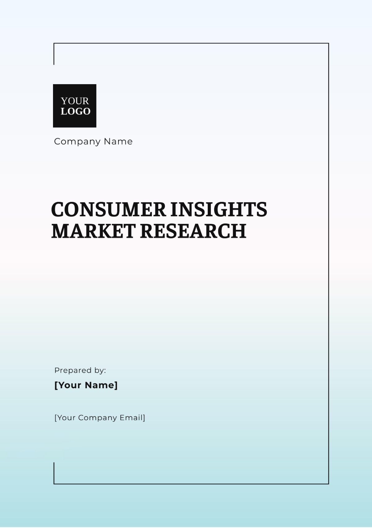 Free Consumer Insights Market Research Template to Edit Online