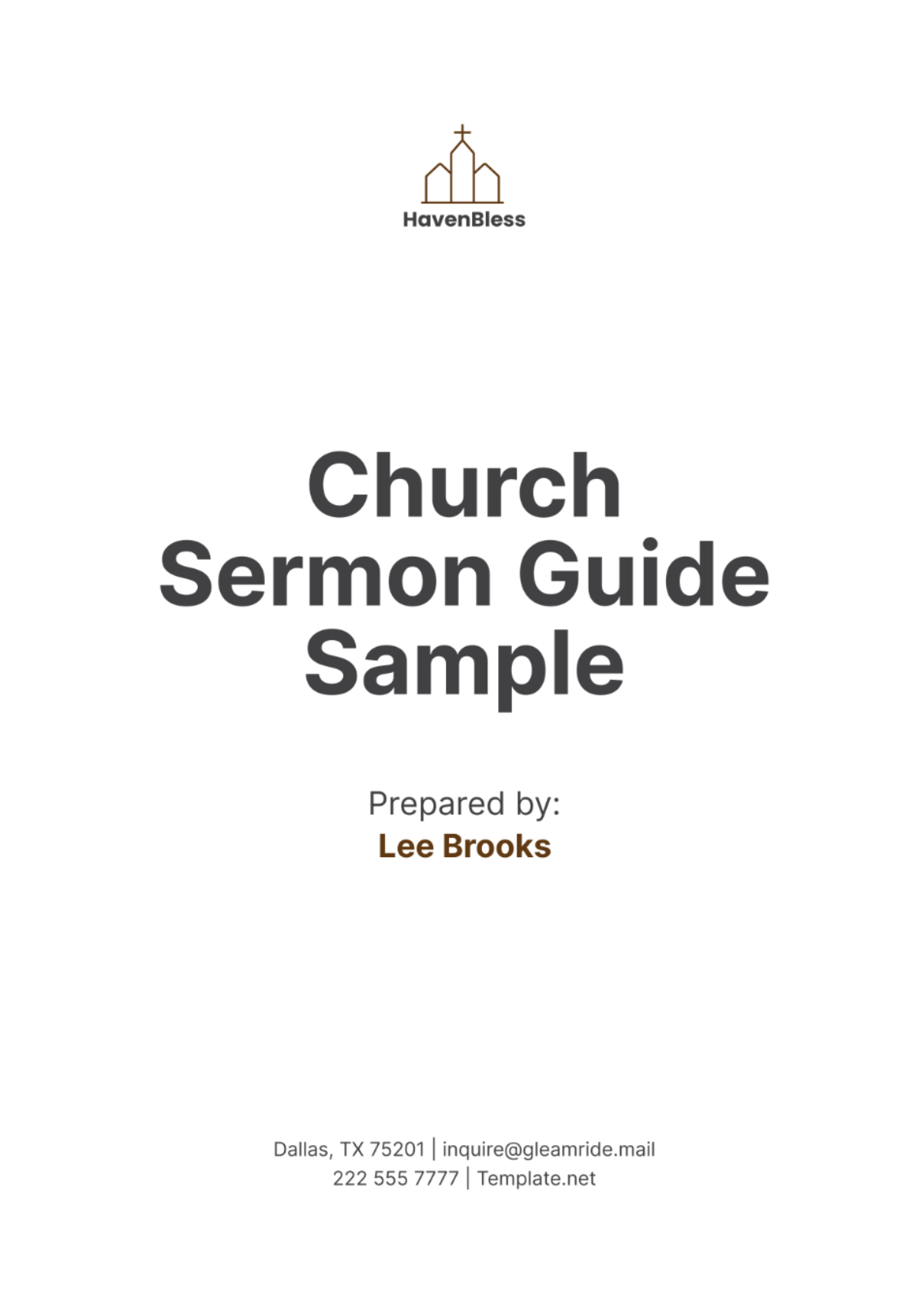 Church Sermon Guide Sample Template - Edit Online & Download