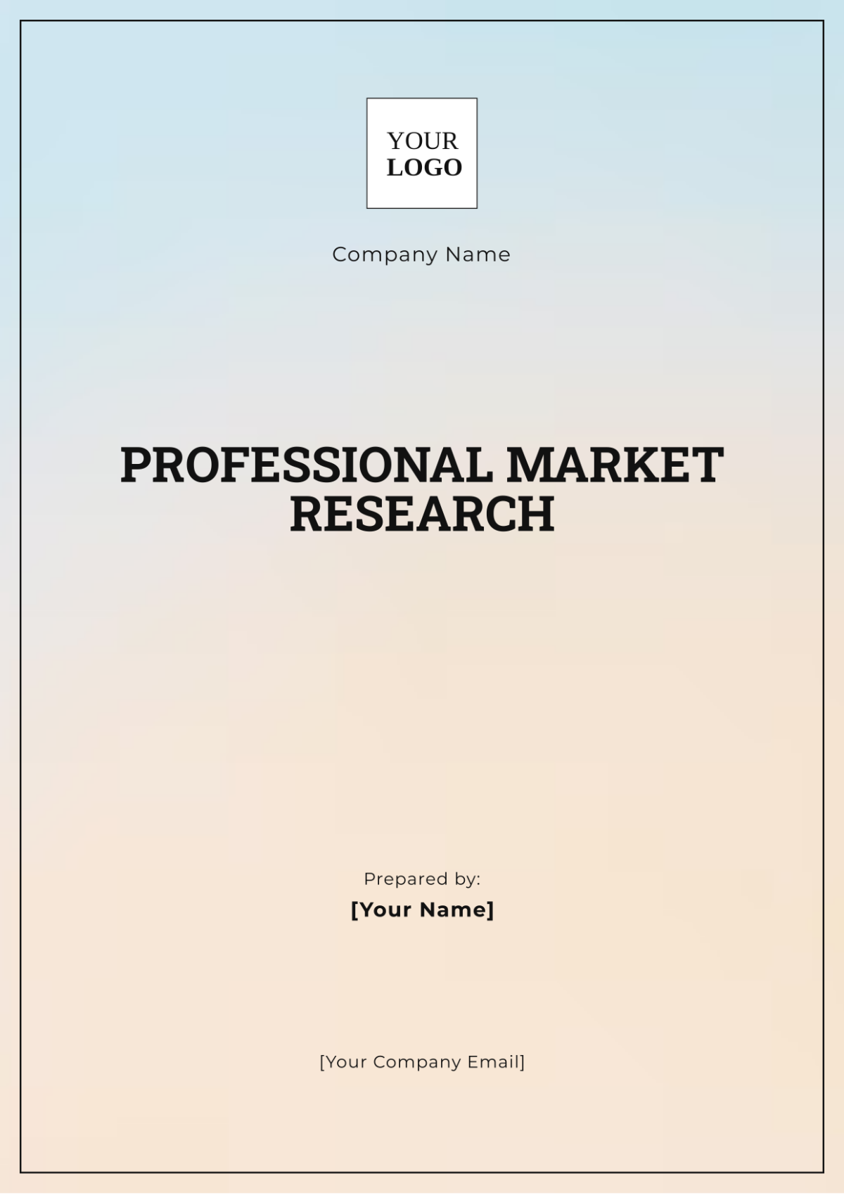 Professional Market Research Template