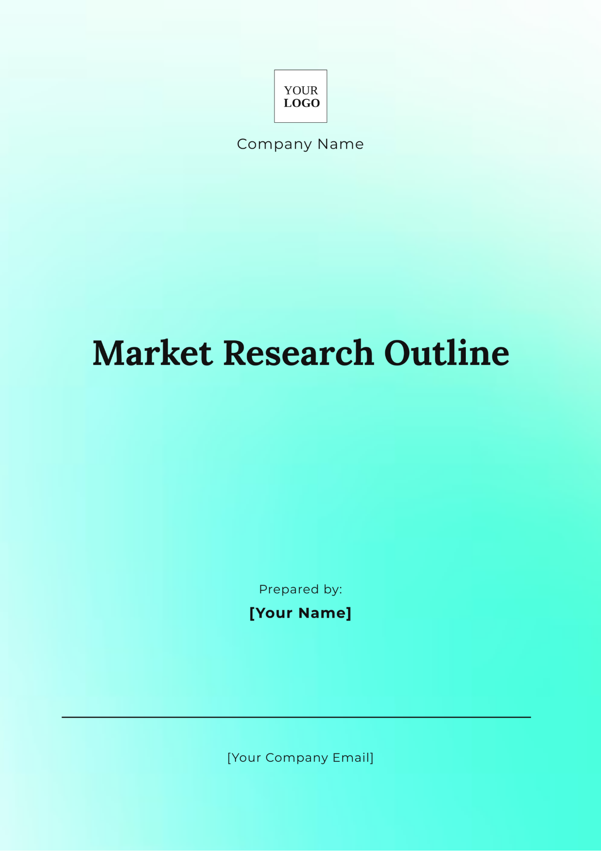 Market Research Outline Template