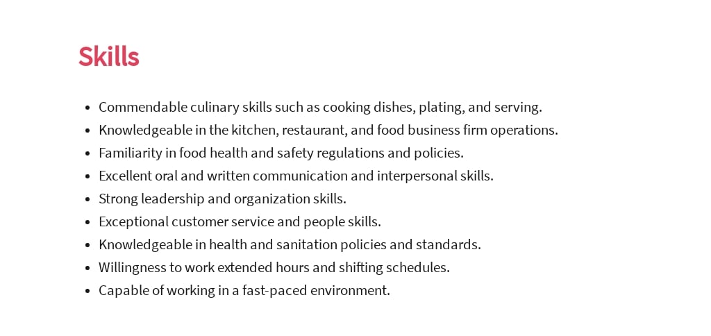 Free Food Service Supervisor Job Ad/Description Template 4.jpe