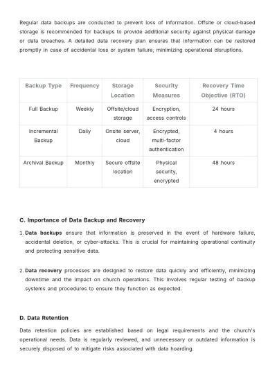 Free Aesthetic Church Data Management SOP Template to Edit Online