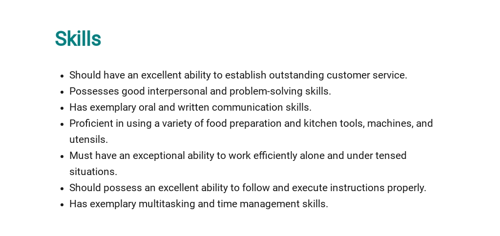 Food Services Worker Job Description Template - Google Docs, Word