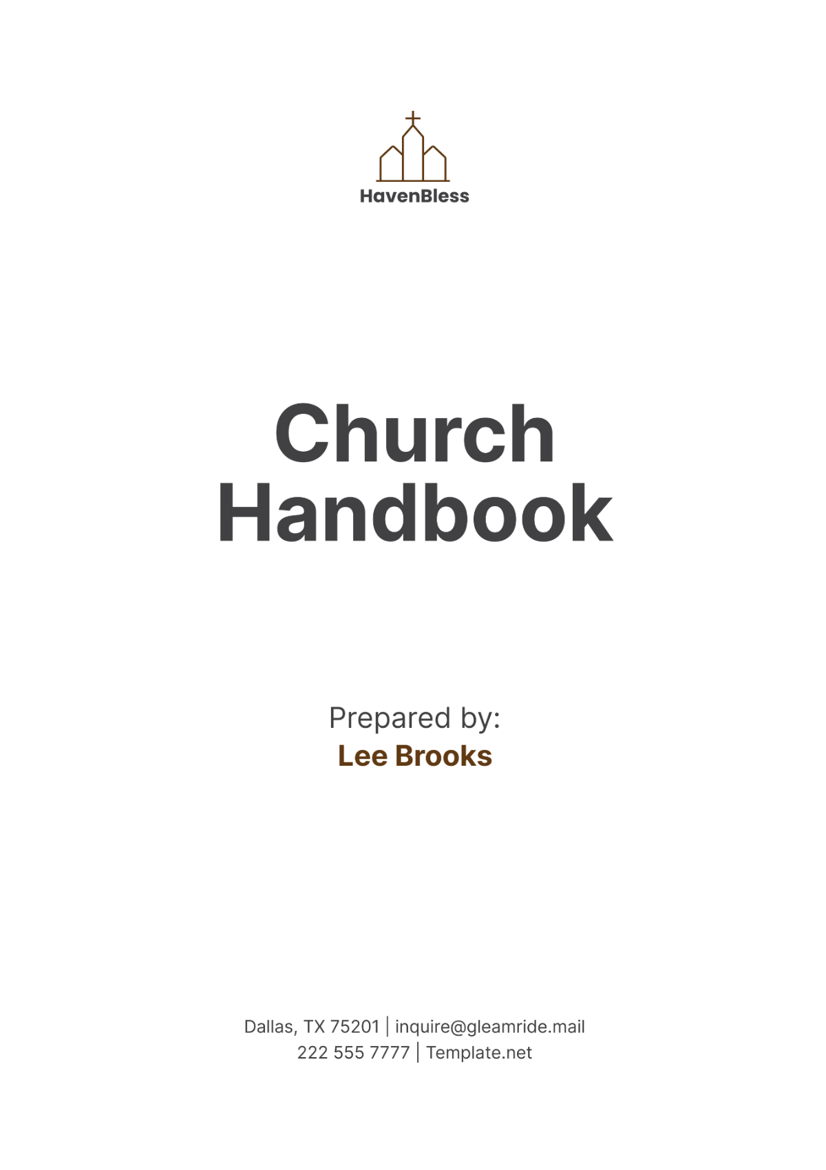 Church Handbook Template - Edit Online & Download