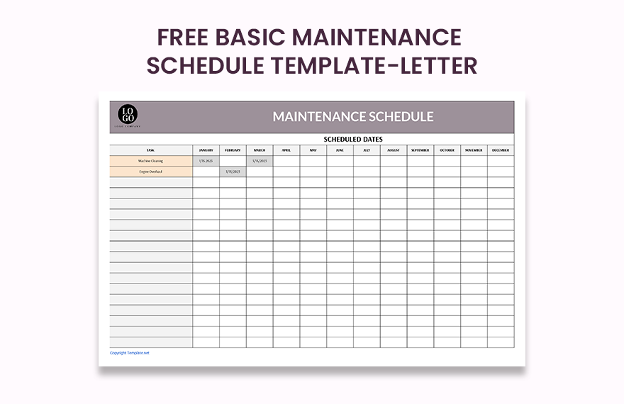 FREE Maintenance Schedule Word Template Download