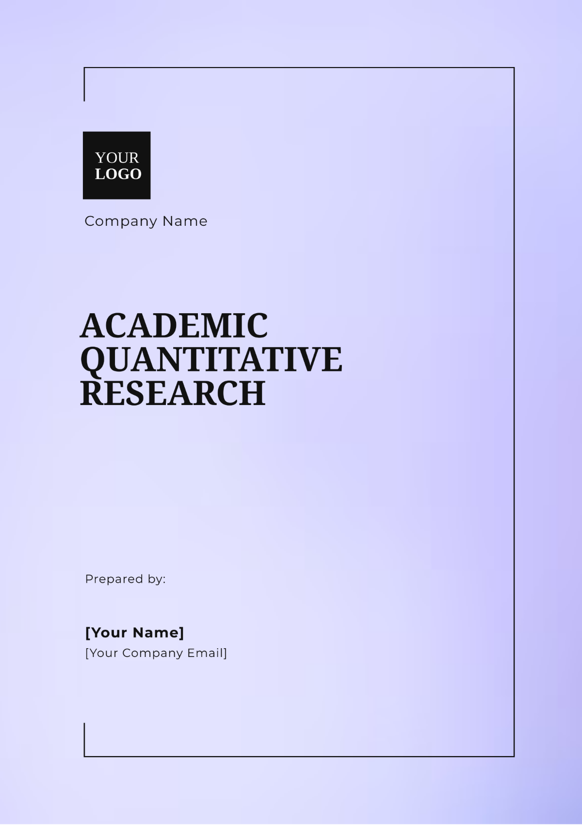 Free Academic Quantitative Research Template