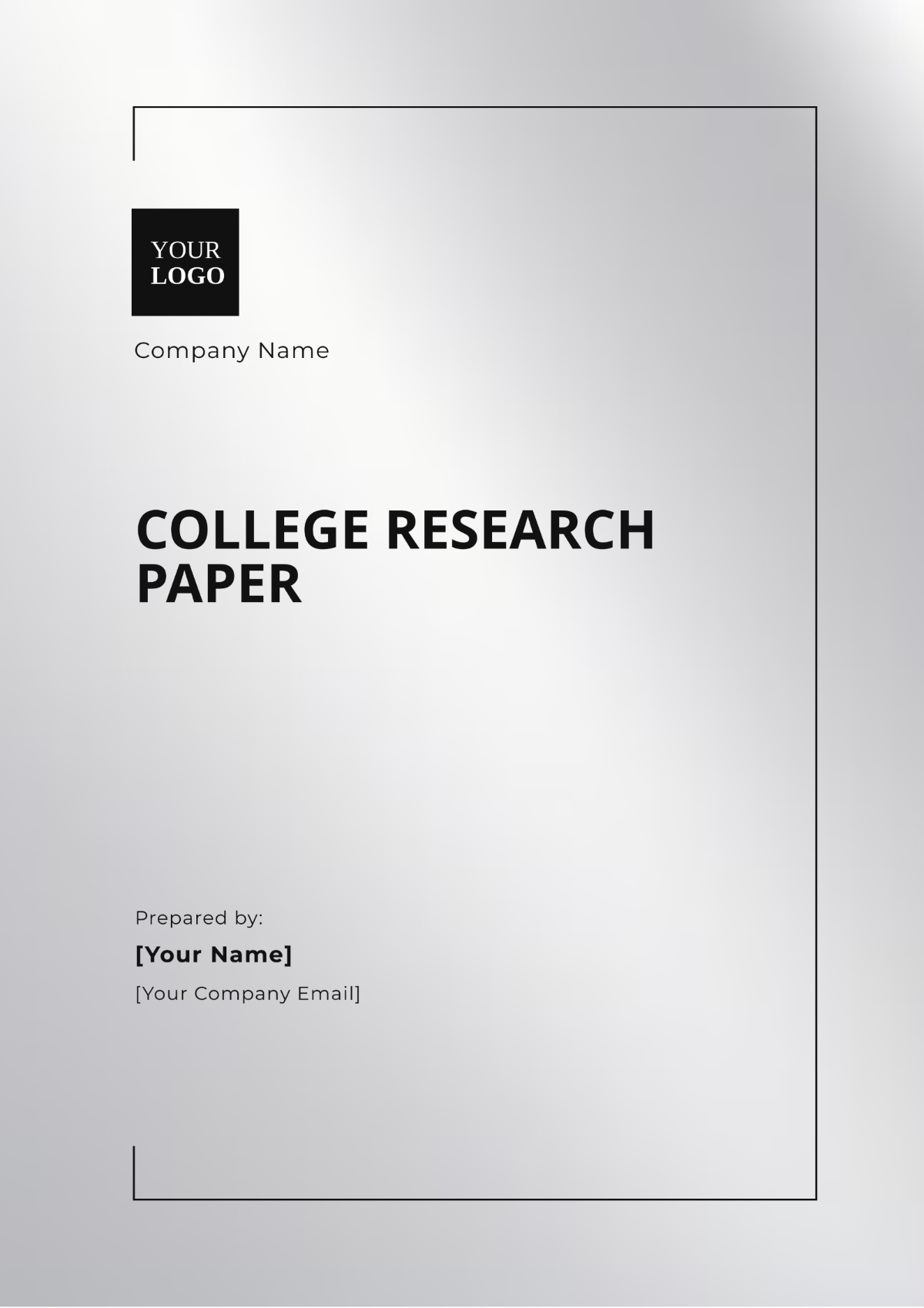 Free College Research Paper Template