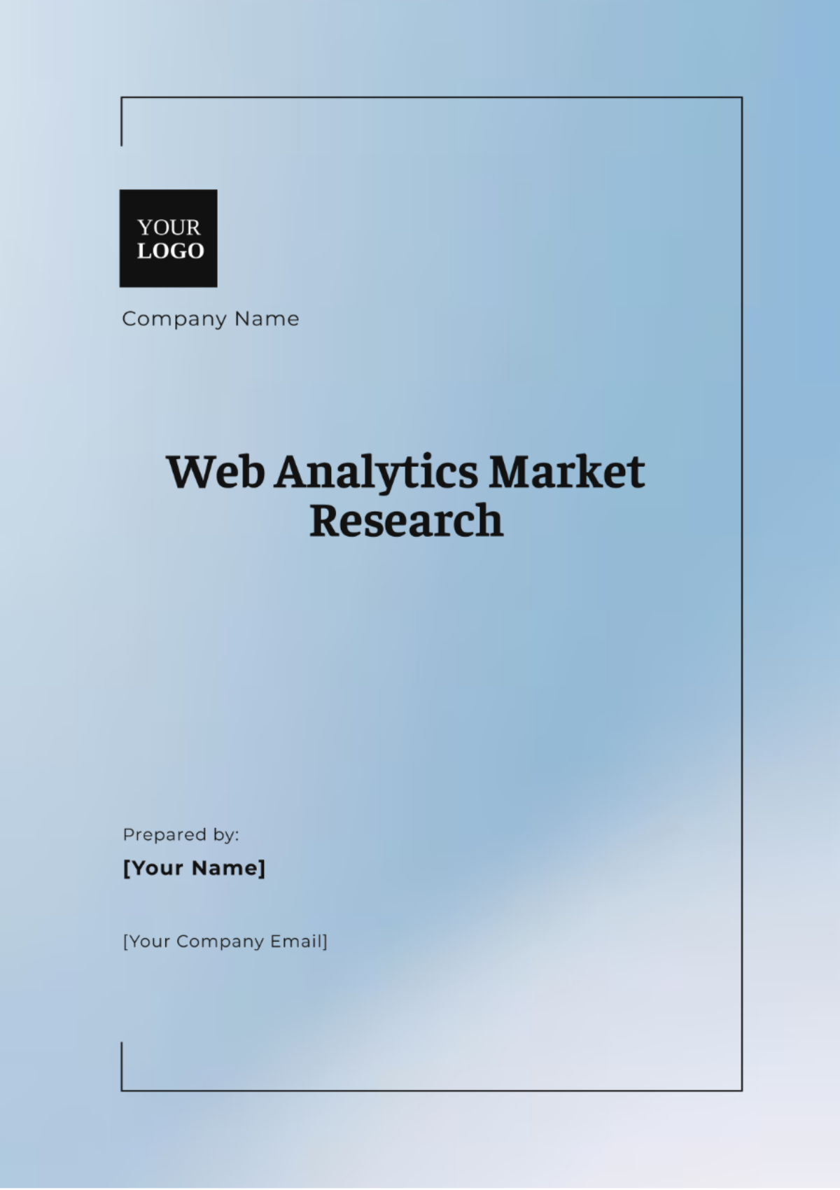 Web Analytics Market Research Template