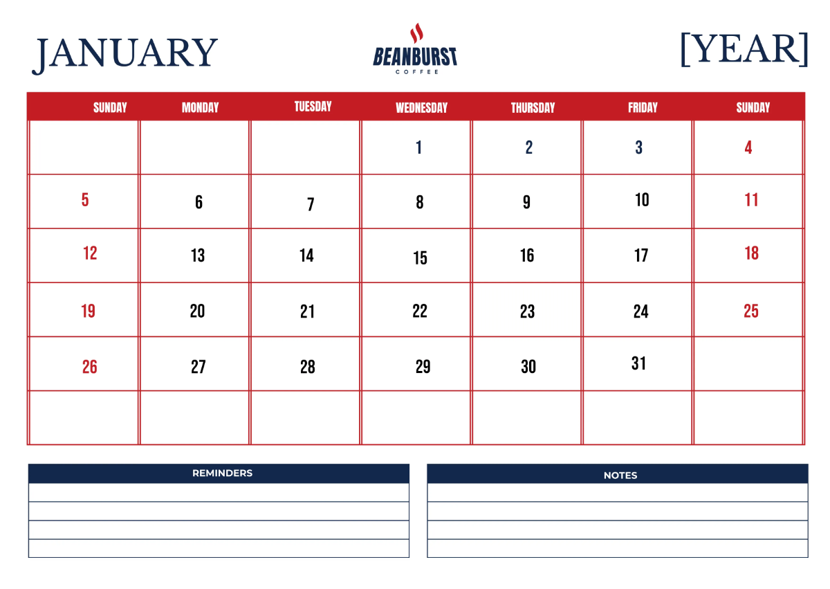 Free Event Calendar Templates Editable And Printable