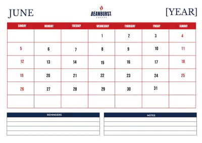 Free Cafe Monthly Calendar Template to Edit Online