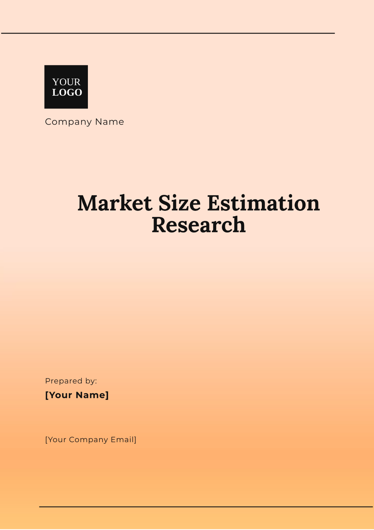 Market Size Estimation Research Template