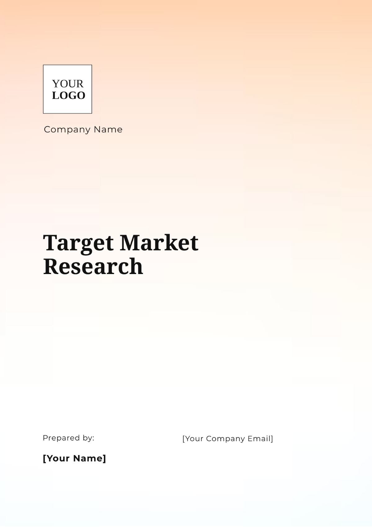 Target Market Research Template