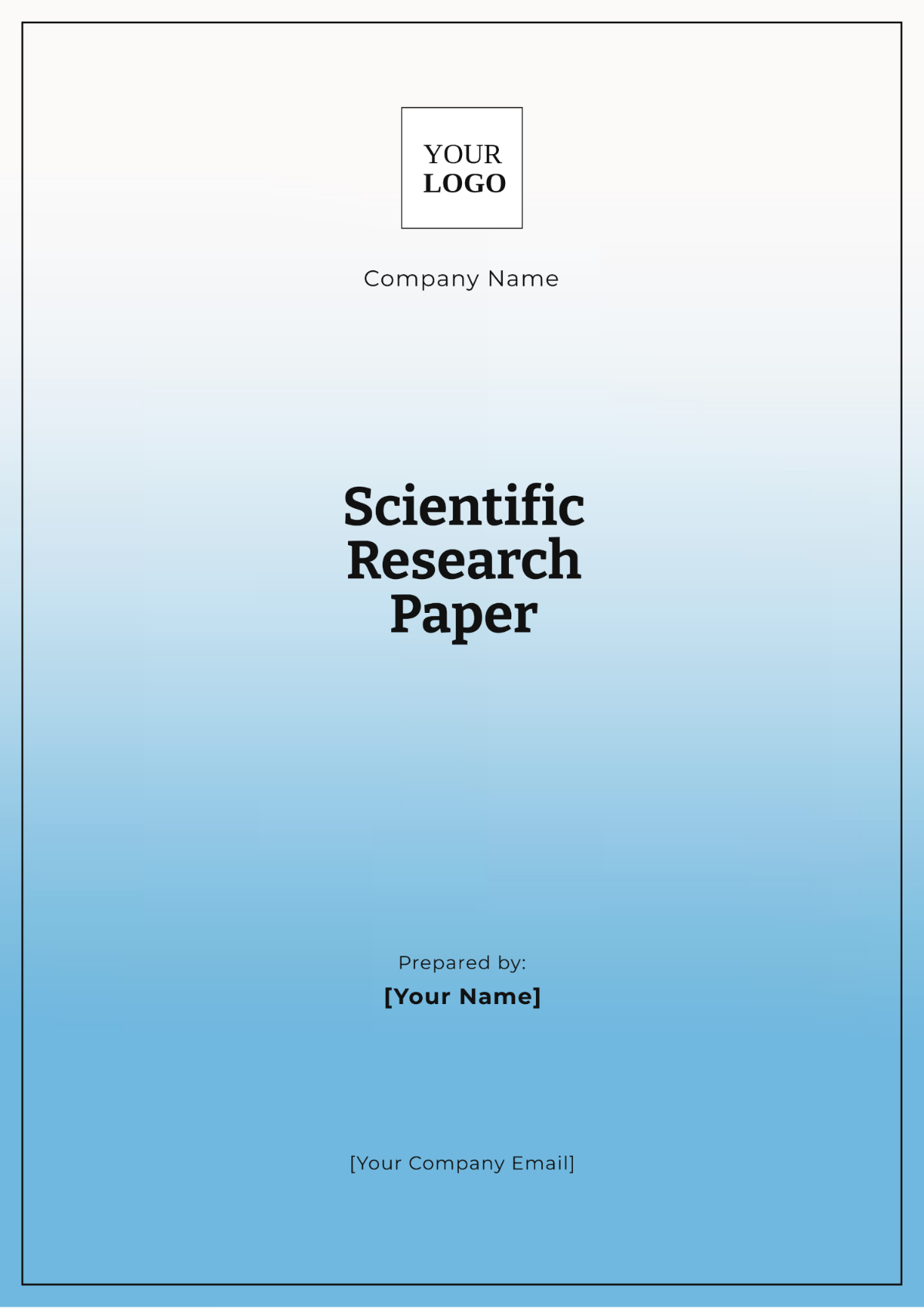 Free Scientific Research Paper Template