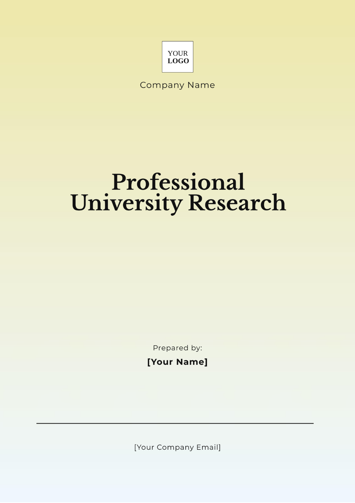 Professional University Research Template - Edit Online & Download