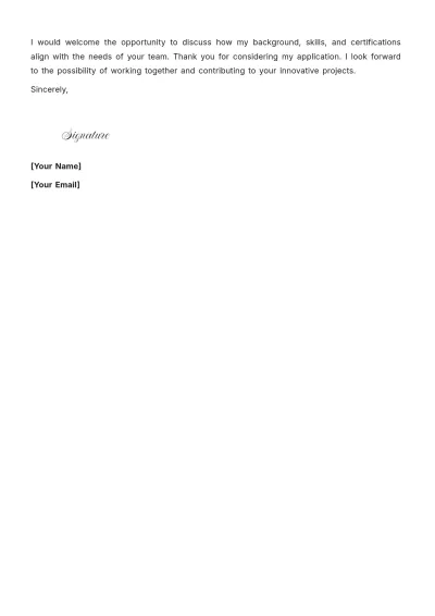 Free Senior Interior Design Cover Letter to Edit Online