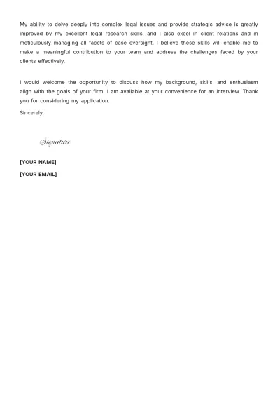 Free Attorney Lawyer Cover Letter to Edit Online