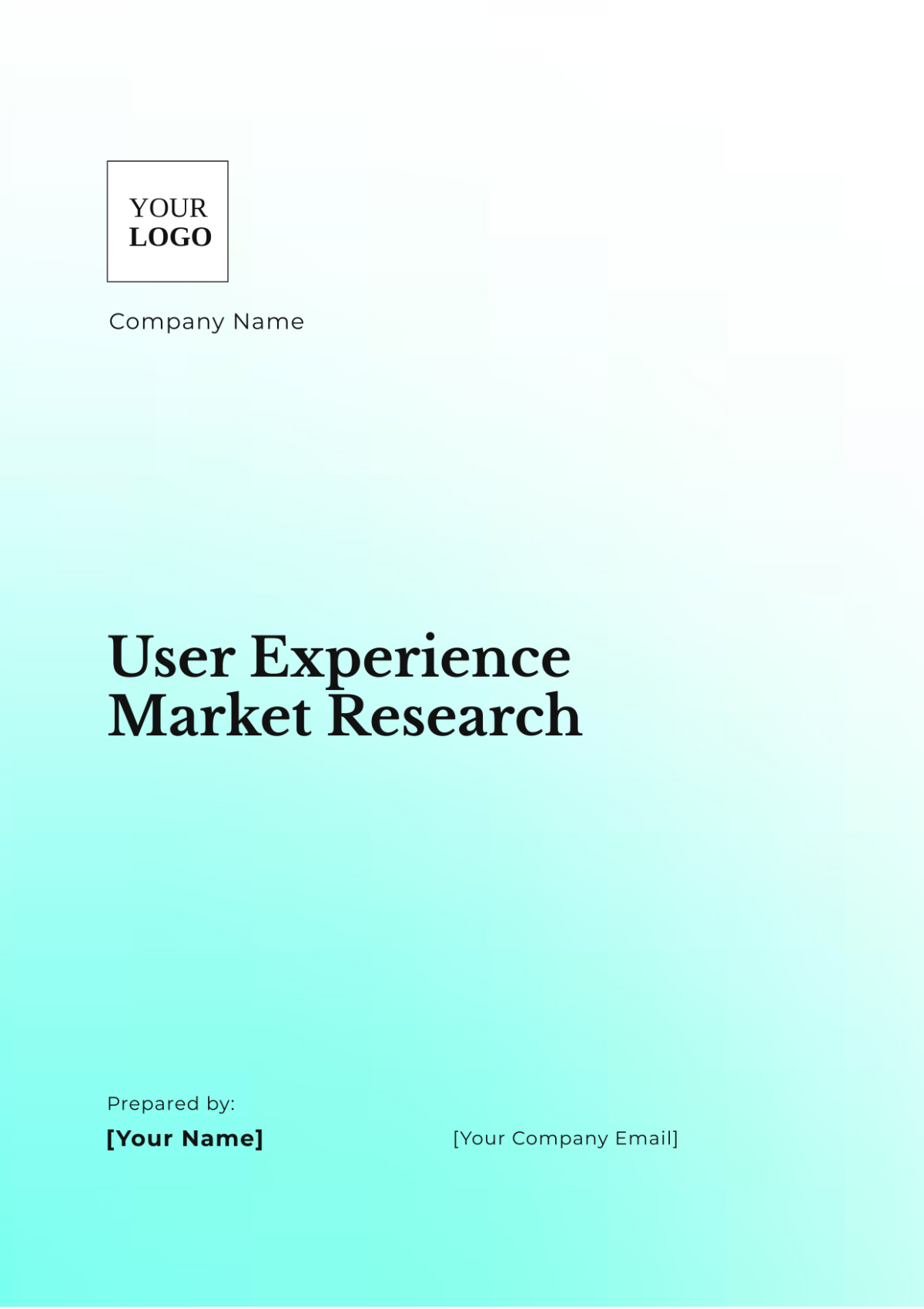 User Experience Market Research Template